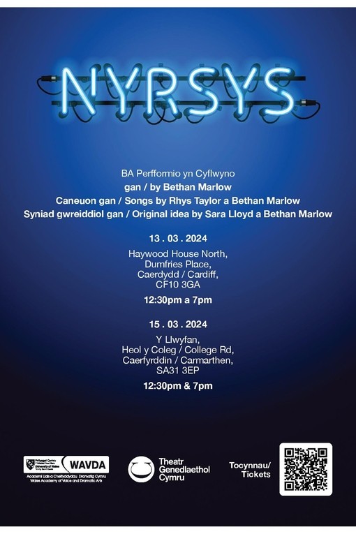 A poster with details about the Nyrsys production - also available on the press release